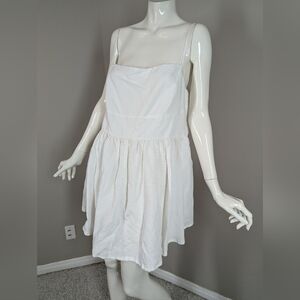 Hudson North White Babydoll Dress | Linen Blend XL Summer Vacation Cute
